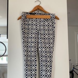 J Crew toothpick ankle geometric print pants